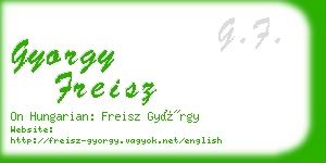 gyorgy freisz business card